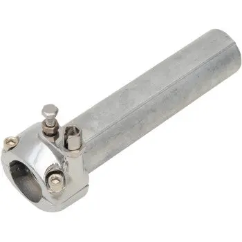 Emgo Single Pull 1" Throttle Assembly – Silver – Complete Motorcycle Throttle Tube – Made In Taiwan 1