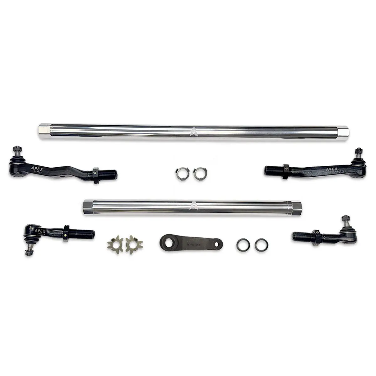 Apex Chassis | 2003-2012 Dodge Ram 2500 / 3500 4Wd Pro Lock Steering Kit Polished Aluminum (W/ Pitman Arm) 1