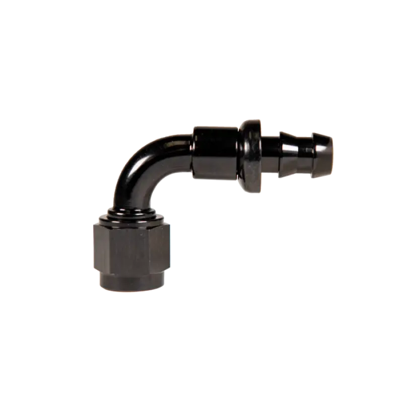 Fleece | Universal -8An 90Deg To Hose Barb - Black 1