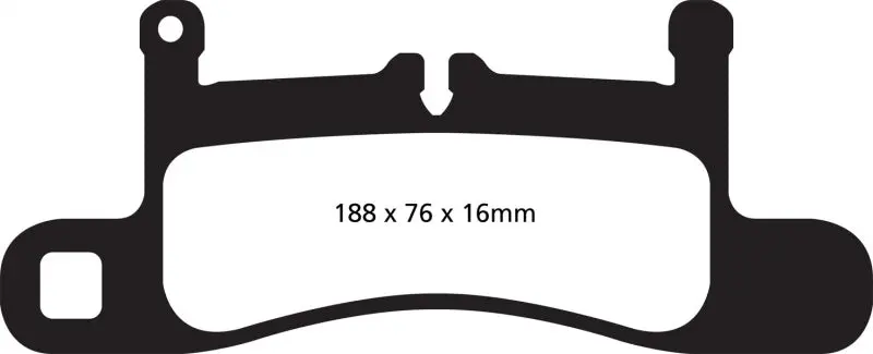 Ebc Yellowstuff Rear Brake Pads – Cast Iron Rotor-Compatible For 2012–2015 Porsche 911 (991) 3.4L Carrera 1