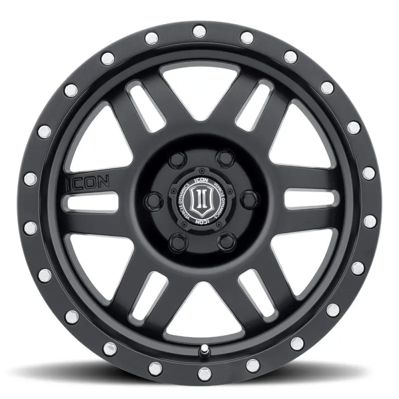 Icon Six Speed 17X8.5 6X5.5 25Mm Offset 5.75In Bs 108.1Mm Bore Satin Black Wheel 2