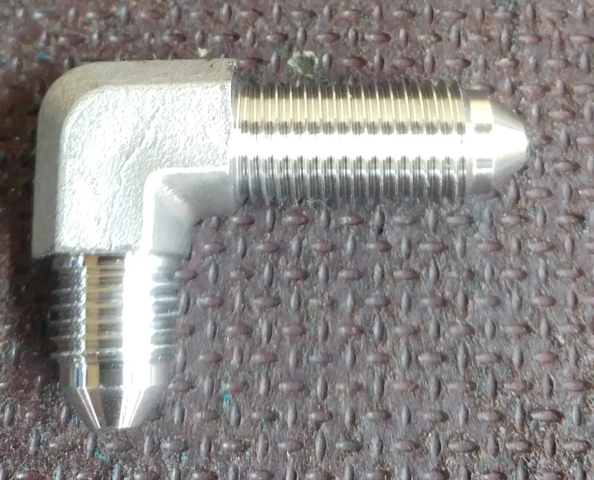Stainless Steel Bulkhead Brake Fitting 90° 3/8" Unf 1