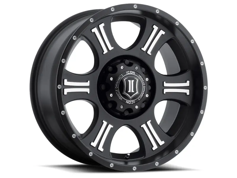 Icon Shield 20X9 8X6.5 19Mm Offset 5.75In Bs 125.2Mm Bore Satin Black/Machined Wheel 1