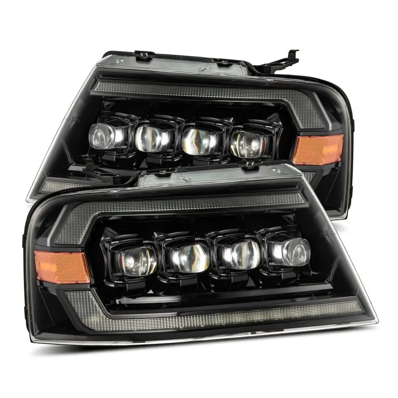 Alpharex 04-08 Ford F-150 (No 2004 Heritage) Nova-Series Led Proj Hl Chrome W/Actv Light / Seq. Sig 1
