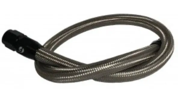 Fleece | 1998.5-2018 Dodge Ram 5.9L / 6.7L Cummins Coolant Bypass Hose - Braided Stainless Steel 1