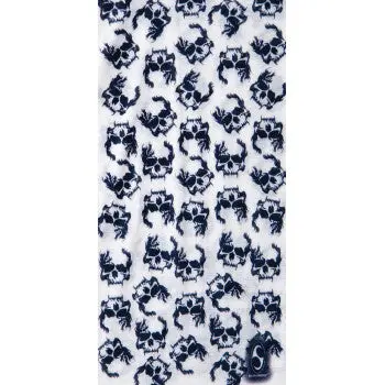 Schampa & Dirt Skins Tube‑84 Skulls Neck Tube – White Motley Gaiter Scarf 1