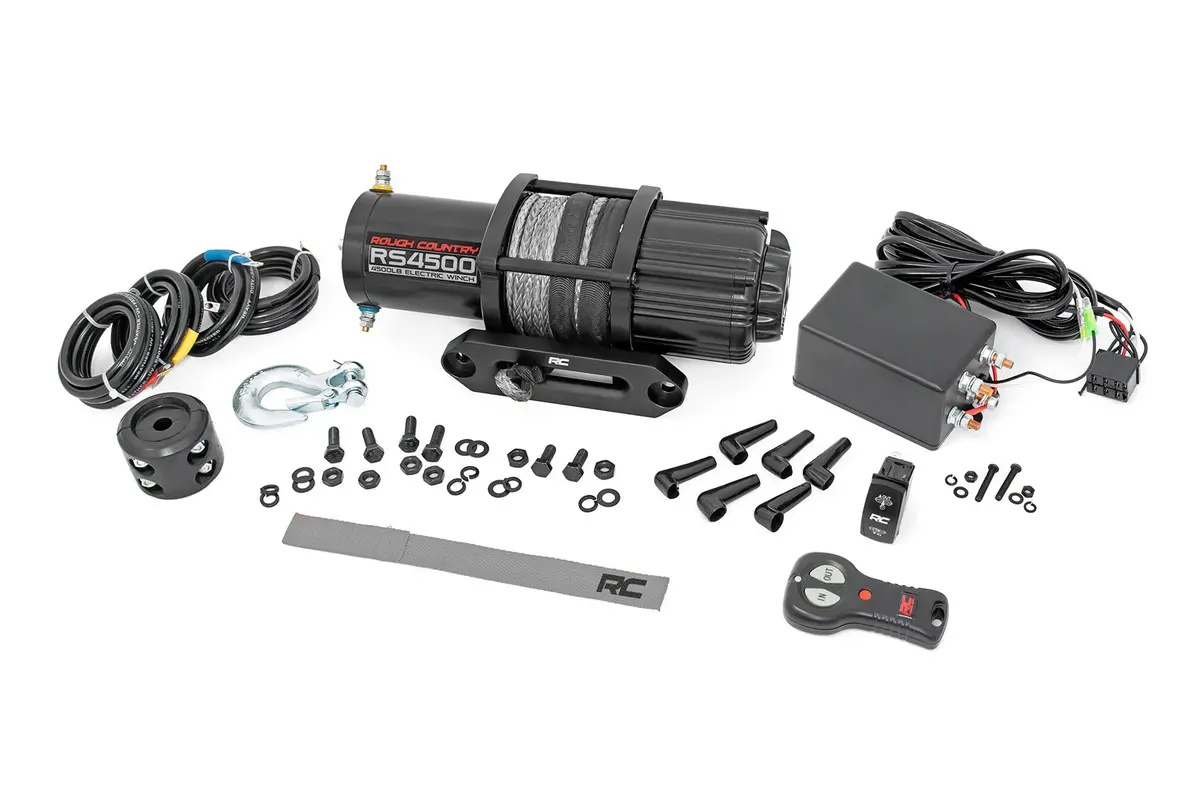 Rough Country | 4500 Lb Utv Winch With Synthetic Rope 1