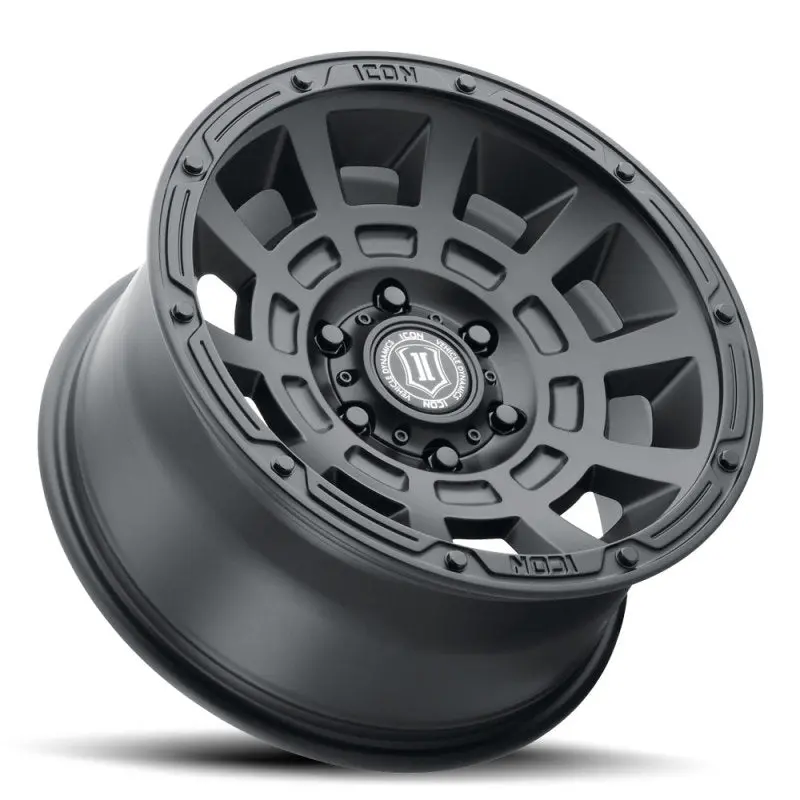 Icon Thrust 17X8.5 6X135 6Mm Offset 5In Bs Satin Black Wheel 2