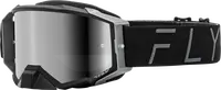 Fly Racing Zone Pro Goggles Black/Grey W/ Black Mirror Smoke Lens – Mx Off‑Road 1