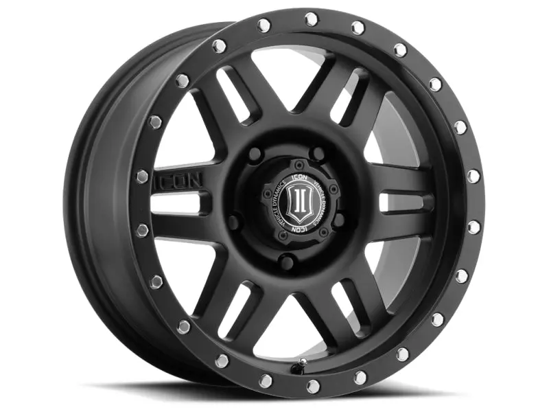 Icon Six Speed 17X8.5 5X5 -6Mm Offset 4.5In Bs 94Mm Bore Satin Black Wheel 1