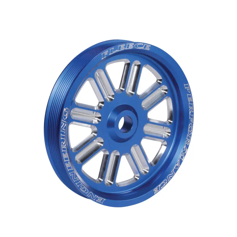 Fleece | Dodge Ram Cummins Dual Pump Spoke Pulley (For Use With Fpe Dual Pump Bracket) Blue 1