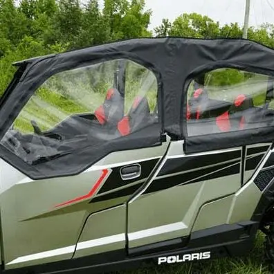 Seizmik Soft Upper Front & Rear Doors With Zipper – Fits Polaris General 4 1000 & Xp 4 1000 (2017–2025) – Marine‑Grade Canvas & Aqua‑View Vinyl 1