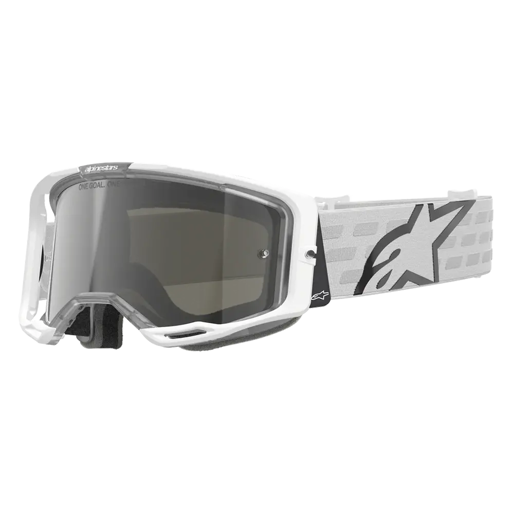 Alpinestars Vision 8 Corp Goggles -  White (Mirror Blue Lens) 1