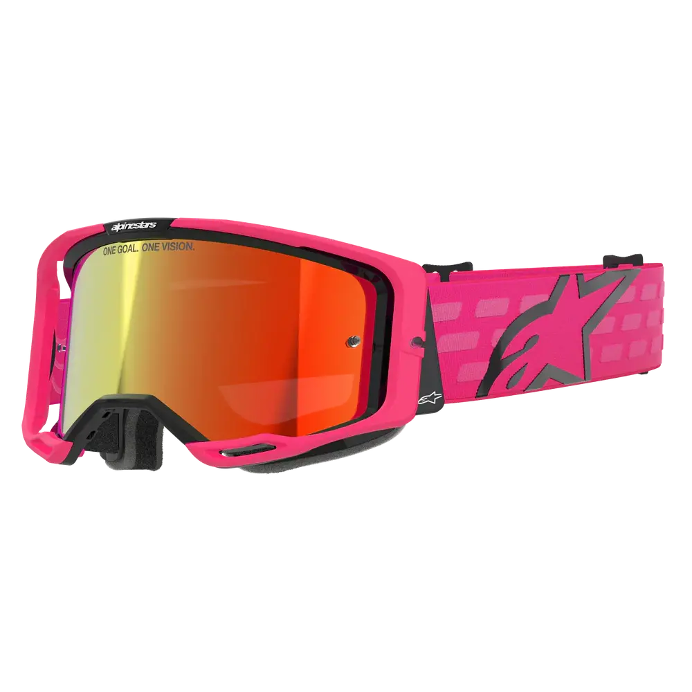 Alpinestars Vision 8 Corp Goggles -  Pink (Mirror Red Lens) 1