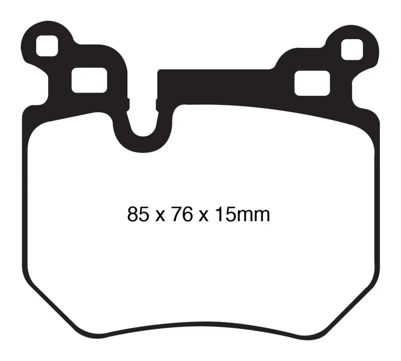 Ebc Yellowstuff Rear Brake Pads For 2008–2010 Bmw 135I (3.0L Twin-Turbo Engine) 1