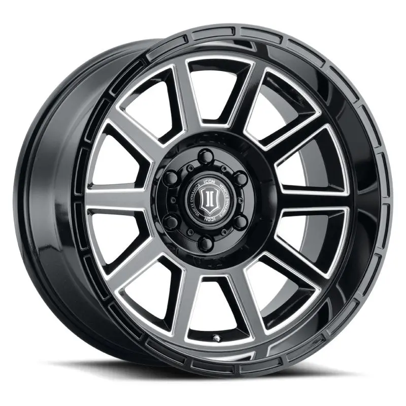 Icon Recoil 20X10 5X5 -24Mm Offset 4.5In Bs Gloss Black Milled Spokes Wheel 1