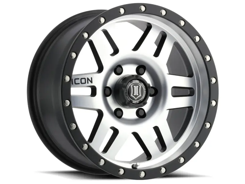 Icon Six Speed 17X8.5 6X5.5 0Mm Offset 4.75In Bs 108Mm Bore Satin Black/Machined Wheel 1