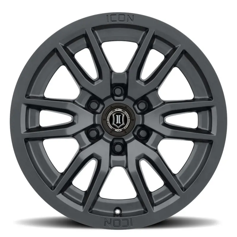 Icon Vector 6 17X8.5 6X5.5 25Mm Offset 5.75In Bs 93.1Mm Bore Satin Black Wheel 2
