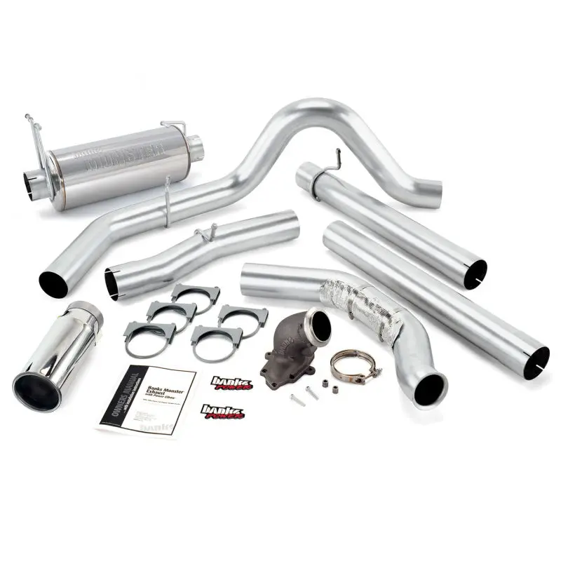 Banks Power | 1999-2003 Ford 7.3L Power Stroke Monster Exhaust With Power Elbow - Ss Single Exhaust With Chrome Tip *Discontinued* 1