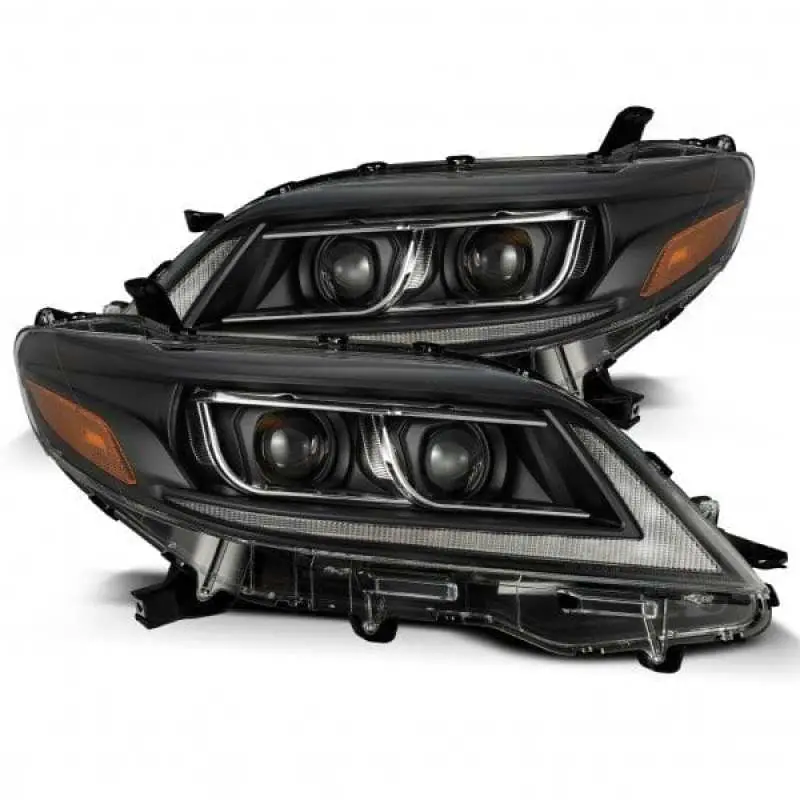 Alpharex 11-21 Toyota Sienna Pro-Series Proj Headlights Plank Style Black W/Seq Signal/Drl 1