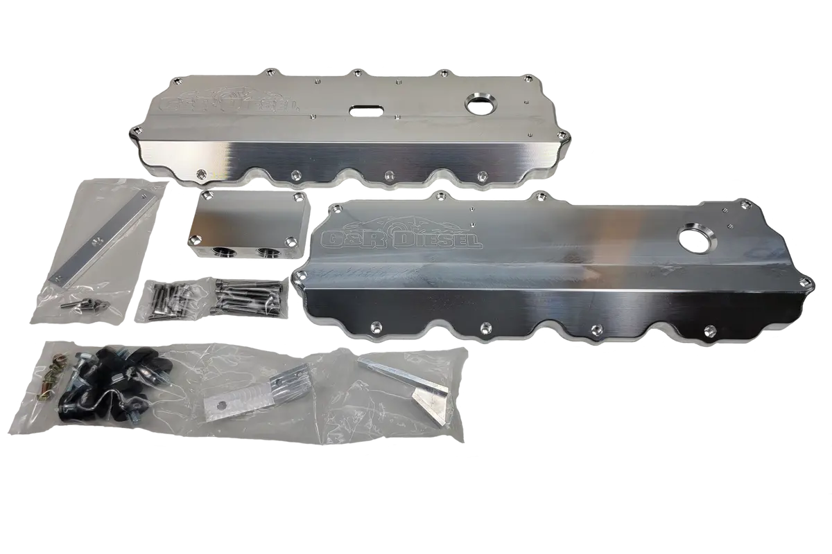 G&R Diesel | 2003-2004 Ford Super Duty 6.0L Power Stroke Billet Aluminum Valve Cover 1