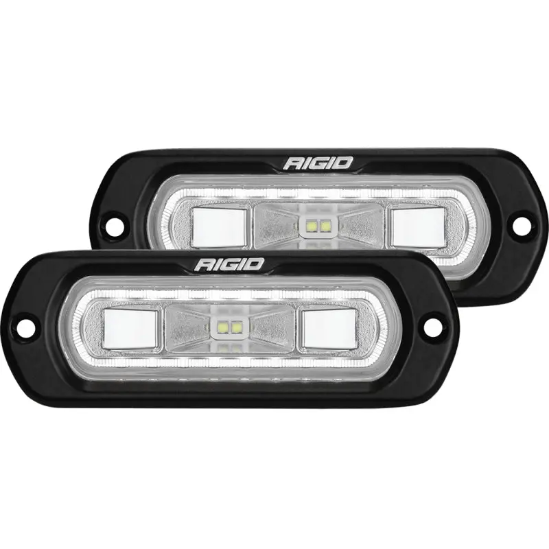 Rigid Industries | Sr-L Series Flush Mount Led Spreader Pair W/ White Halo - Universal 1
