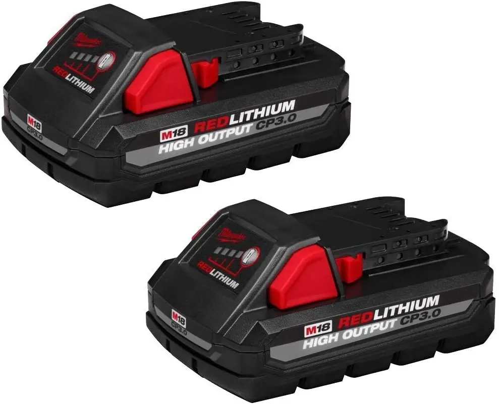Milwaukee M18 - 18 Volt High Output Cp 3.0 Ah Lithium-Ion Slide Battery, 2 Pack - 48-11-1837 1
