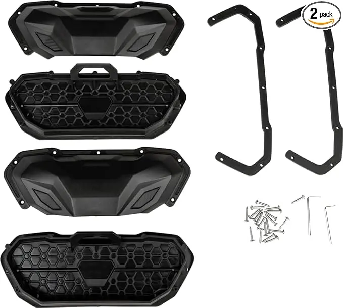 Side By Side Diy Windshield Adjustable Vent Self Install Kit Set Of 2 Windscreen Ventilation Defrost Defog Accessories For Hard Coated Polycarbonate Windshields Rzr General Ranger Rhino Mule Talon 1