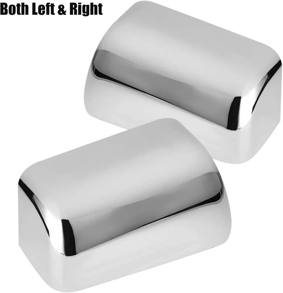 Super Duty Chrome Plated Mirror Covers Ultra Durable Top Half For 2008-2016 Ford F250 F350 F450（2 Pcs） 1