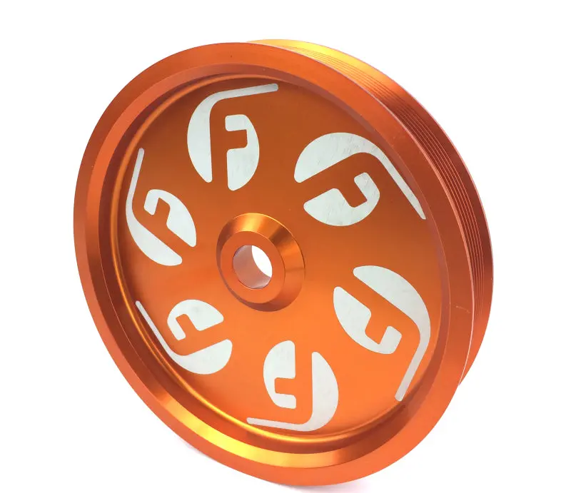 Fleece | Dodge Ram Cummins Dual Pump Pulley (For Use With Fpe Dual Pump Bracket) Orange 1