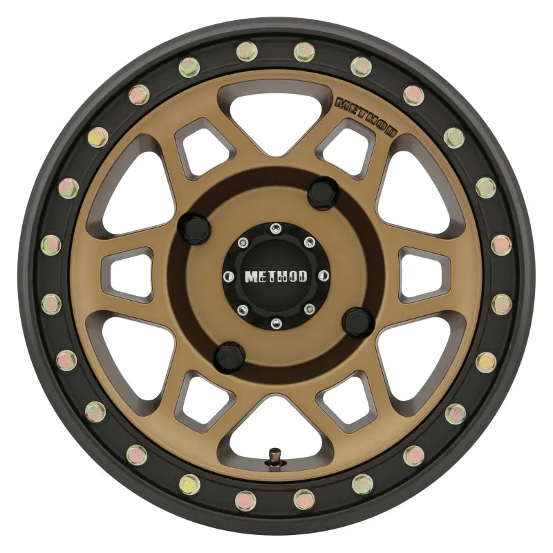 Method | Mr405 Utv Beadlock 15X7 5+2/+38Mm Offset 4X136 106Mm Cb Method | Bronze W/Matte Blk Ring Wheel 2