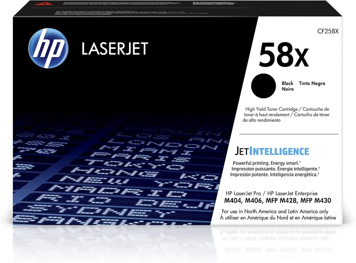 Hp 58X Black High-Yield Toner Cartridge Cf258x Toner 1