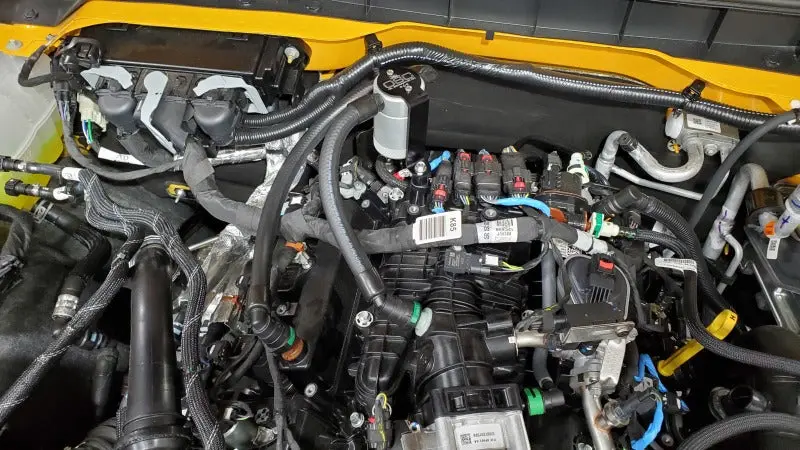 J&L | 2021-2025 Ford Bronco 2.7L Ecoboost Oil Separator 3.0 Passenger Side- Clear Anodized 2
