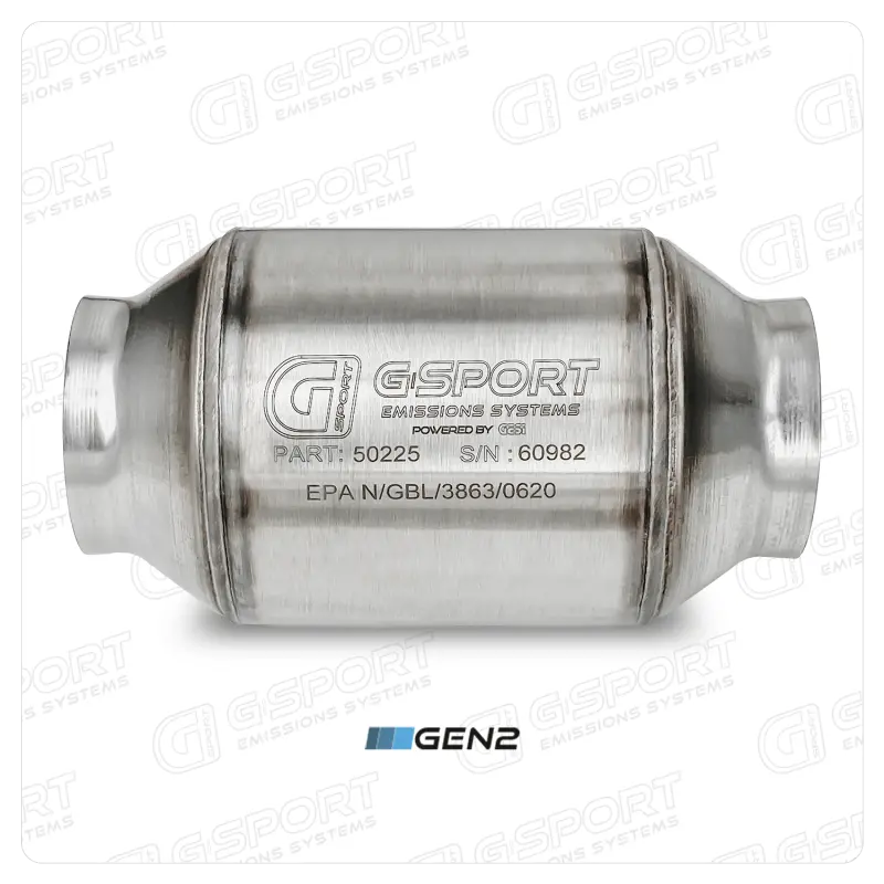 Gesi G-Sport Gen 2 Catalytic Converter – Epa-Certified, 2.5" Inlet/Outlet, 400 Cpsi 1