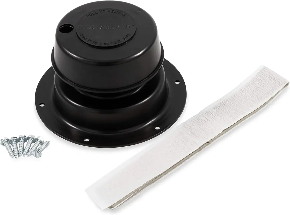 Camco Black Replace-All Plumbing Vent Kit - 40138 1
