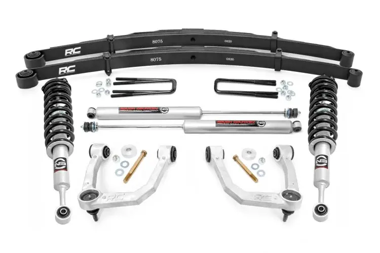 Rough Country | 2005-2023 Toyota Tacoma 2Wd / 4Wd 3.5 Inch Lift Kit - Vertex Coilovers With V2 Shocks & Rear Leaf Springs 1