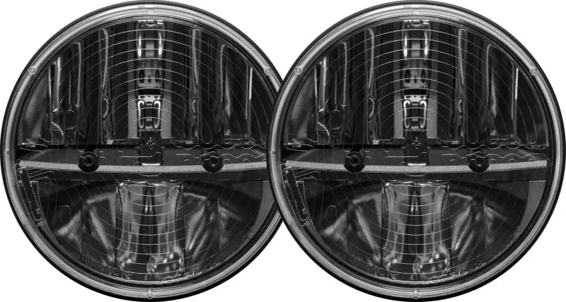 Rigid Industries | 7 Inch Round Headlights W/ Heated Lens & H13 To H4 Adaptors - Set Of 2 1