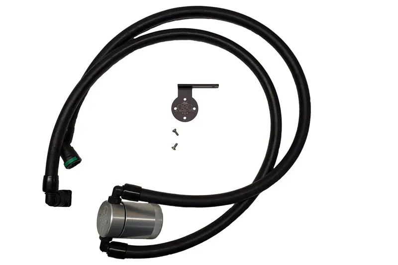 J&L | 2021-2025 Ford F-150 3.5L Power Boost Passenger Side Oil Separator 3.0 - Clear Anodized 1