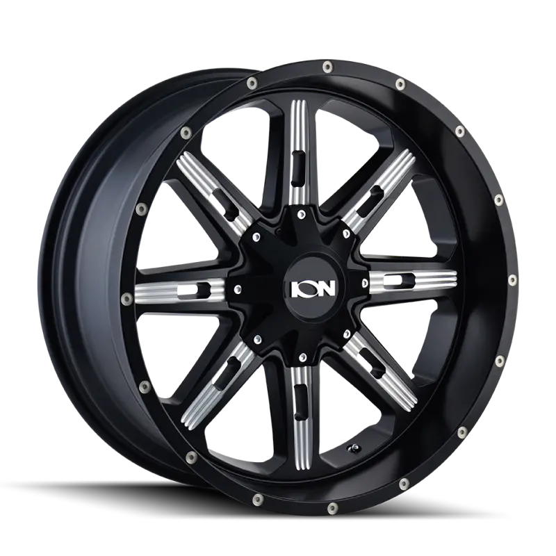 Ion Type 184 Alloy Wheel – 17X9", 5X114.3, +18Mm Offset, 87Mm Hub Bore, Satin Black/Milled Spoke Finish 1