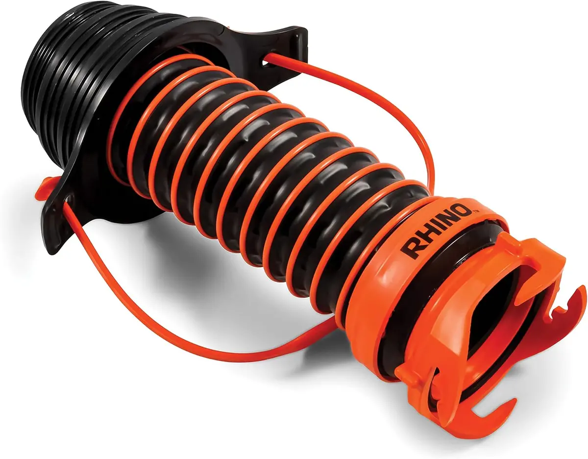 Camco Flexible 3-In-1 Sewer Hose Seal With Rhino Extreme Hose And Handle - 39319 1