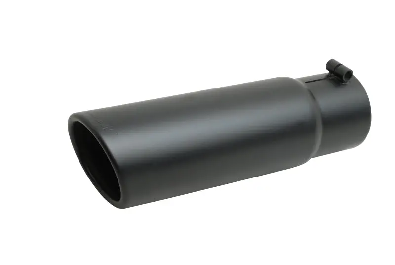 Gibson Rolled-Edge Slash-Cut Exhaust Tip – 6-Inch Od, 3.5-Inch Inlet, 19-Inch Length, Black Ceramic Coating 1