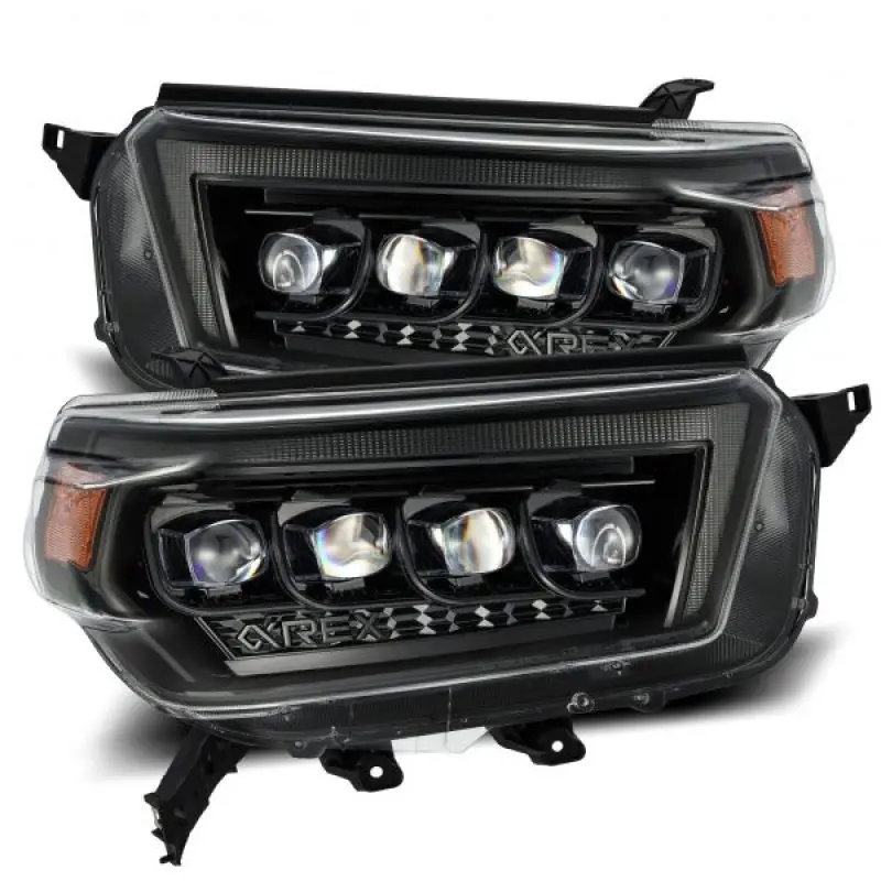 Alpharex 10-13 Toyota 4Runner Nova Led Proj Headlights Plank Style Alpha Black W/Seq Signal/Drl 1