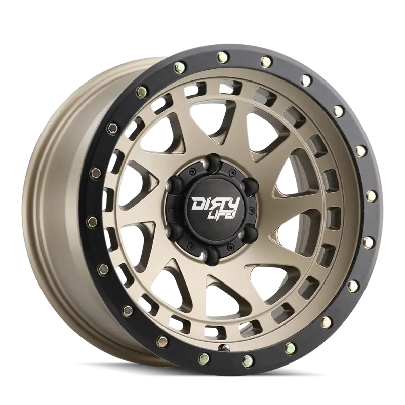 Dirty Life Enigma Pro Beadlock Wheel – 17×9 Satin Gold, 8×165.1, -12Mm Offset, 130.8Mm Hub Bore 1