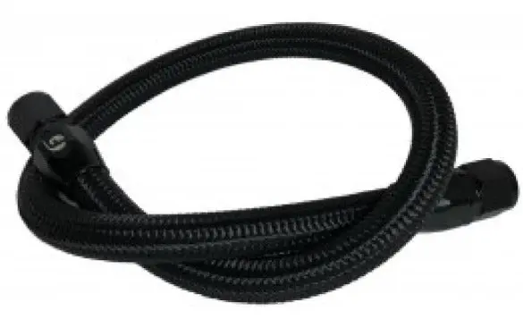 Fleece | 1994-1998 Dodge Ram Cummins 39.5In 12 Valve Coolant Bypass Hose (Black - Braided) 1