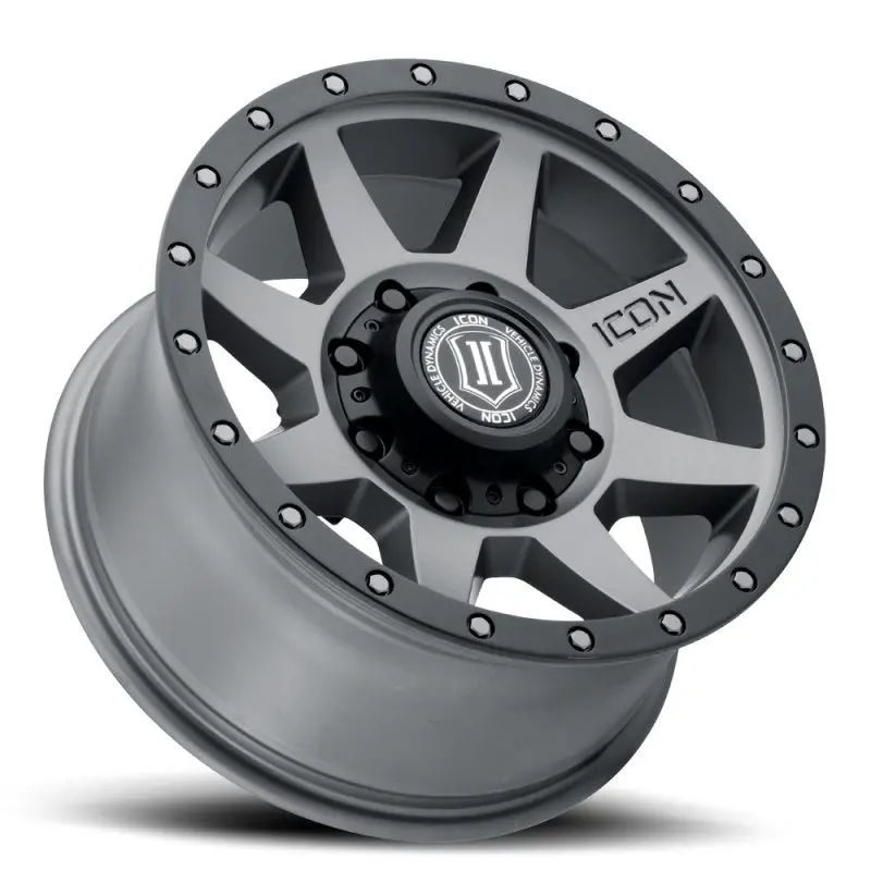 Icon Rebound Hd 18X9 8X180 12Mm Offset 5.5In Bs 124.2Mm Bore Titanium Wheel 2