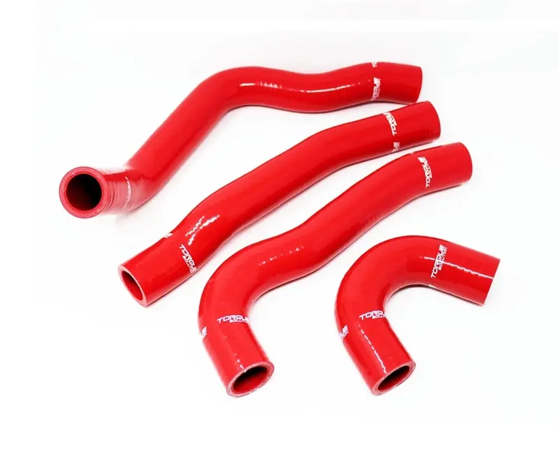 Torque Solution Silicone Radiator Hose Kit – Red Finish For 2008–2015 Mitsubishi Lancer Evolution X 1