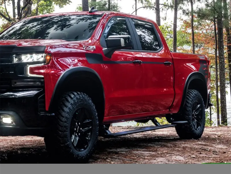 Amp Research 2019-2021 Chevy Silverado 1500 Crew Cab Powerstep Plug N Play - Black (W/ Oem Illumination) 1