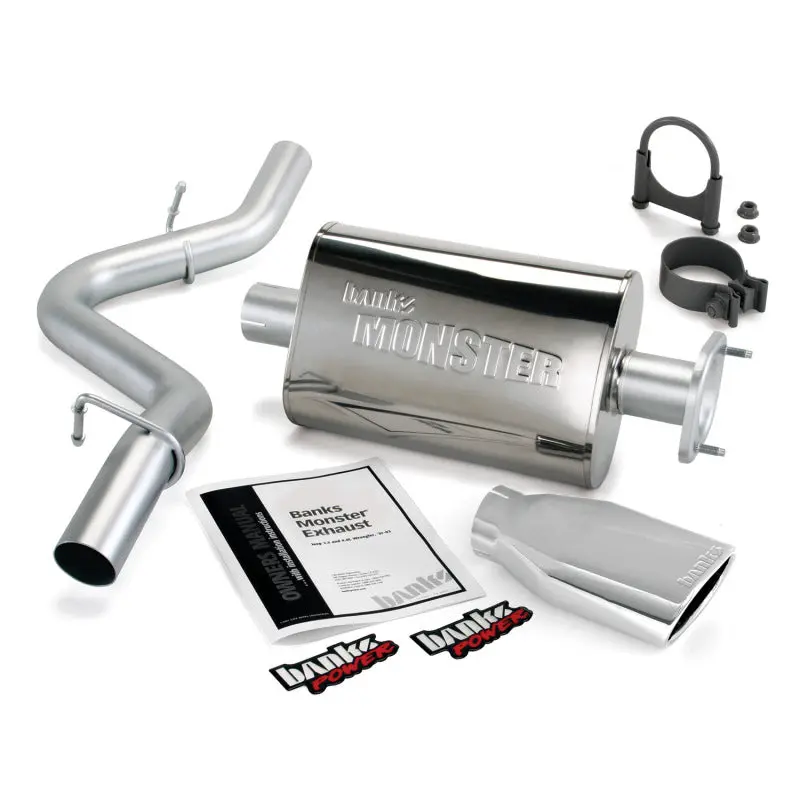 Banks Power | 2004-2006 Jeep 4.0L Wrangler Unlimited Monster Exhaust System - Ss Single Exhaust With Chrome Tip 1