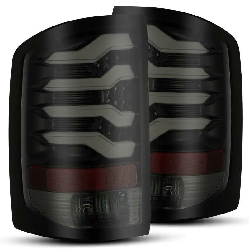 Alpharex 14-18 Gmc Sierra 1500 Pro-Series Led Tail Lights Jet Black 1