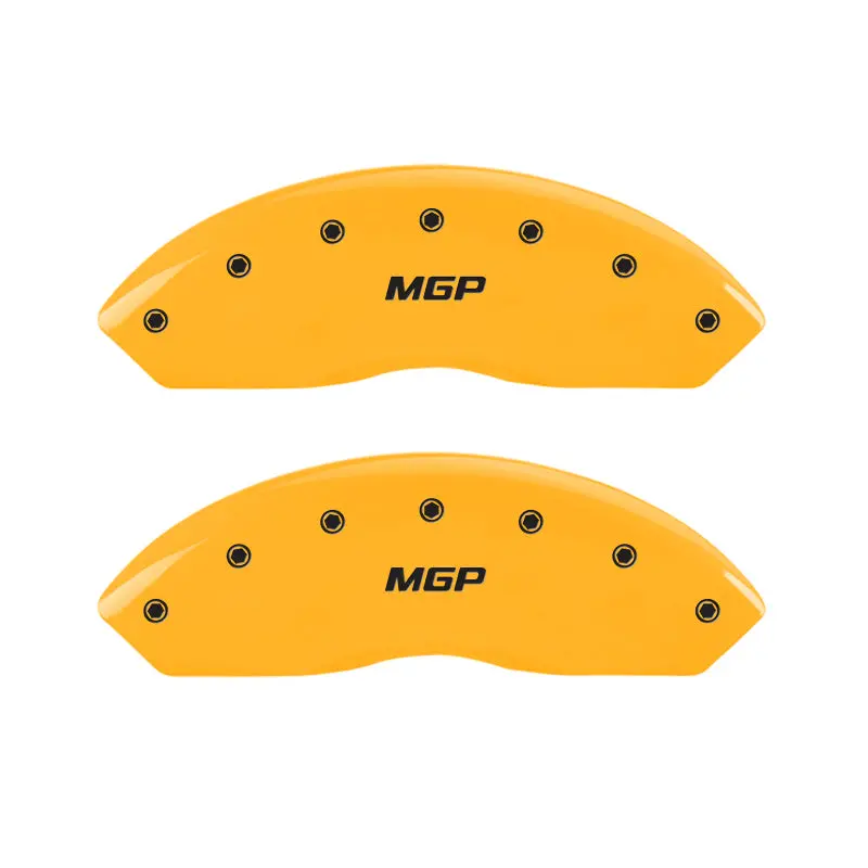 Mgp 4 Caliper Covers Engraved Front & Rear Mgp Yellow Finish Black Char 2017 Toyota Corolla Im 1